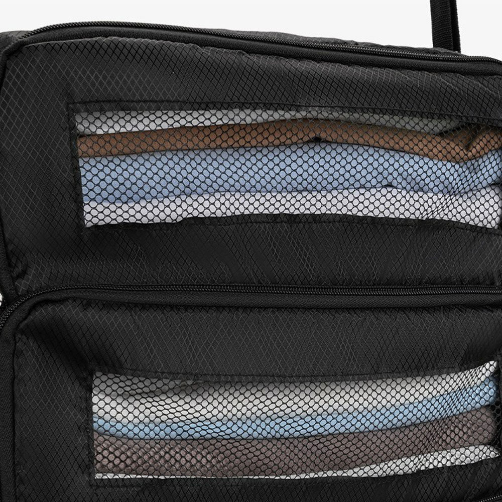 Large Hanging Travel Organizer with 4 Compartments  - Black