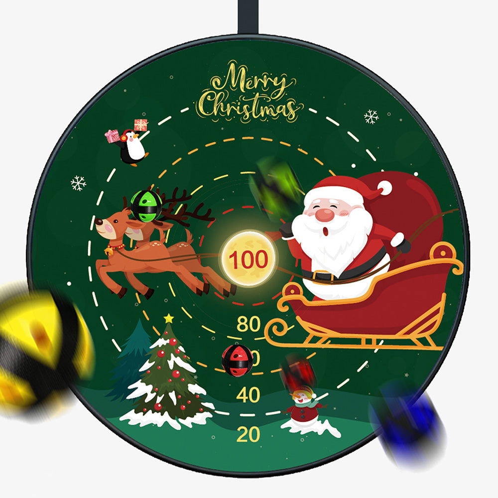 72cm Christmas Dart Board Game Set for Kids Xmas Board Game Toy with 12Pcs Sticky Balls Style 1