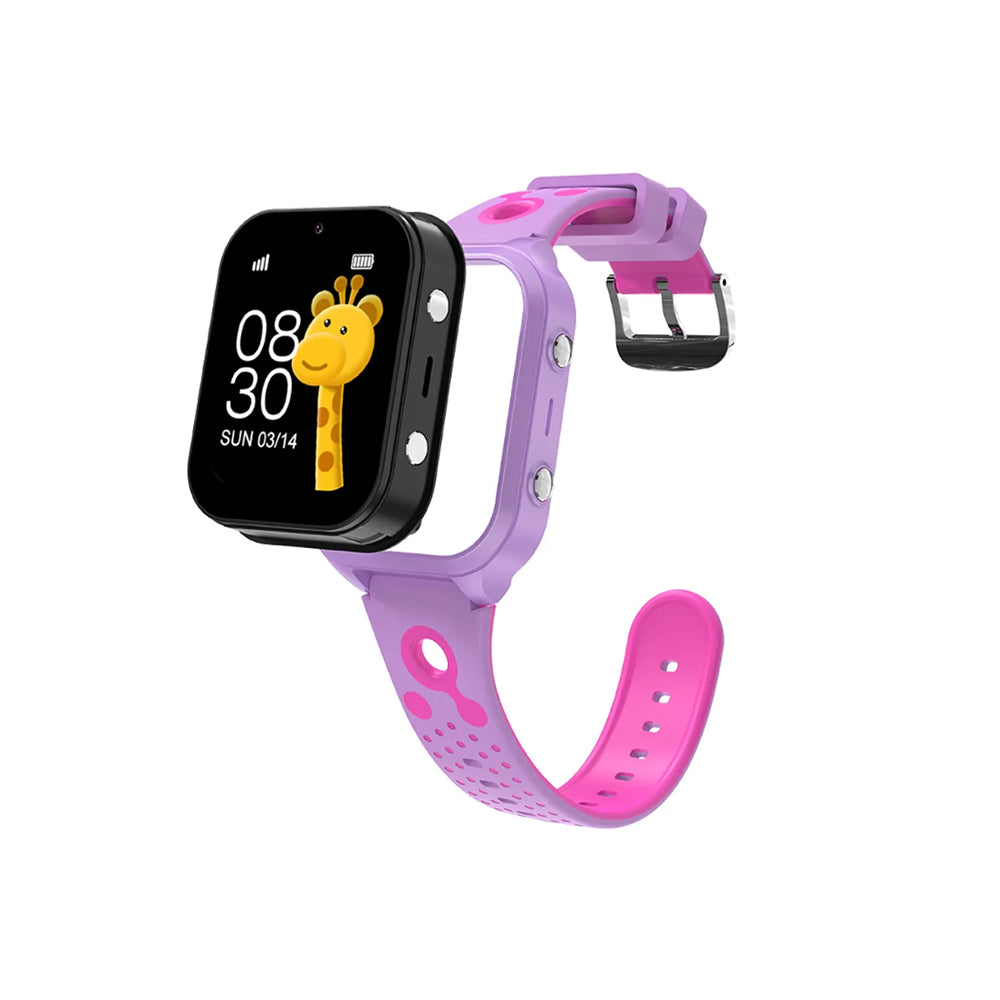 4G Smart Watch For Kids Water-resistant Video Call Positioning Alarm HD Touchscreen Smartwatch-Purple