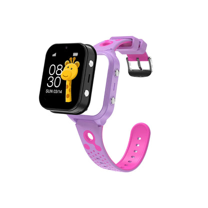 4G Smart Watch For Kids Water-resistant Video Call Positioning Alarm HD Touchscreen Smartwatch-Purple