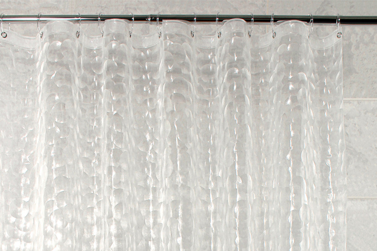 PEVA Shower Curtain Liner with Grommets and Hooks - Clear