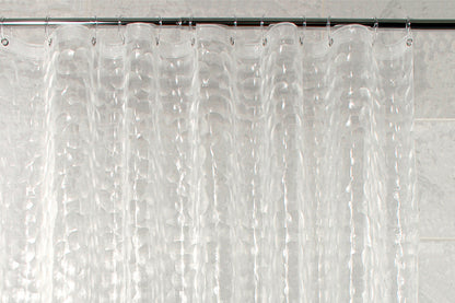 PEVA Shower Curtain Liner with Grommets and Hooks - Clear