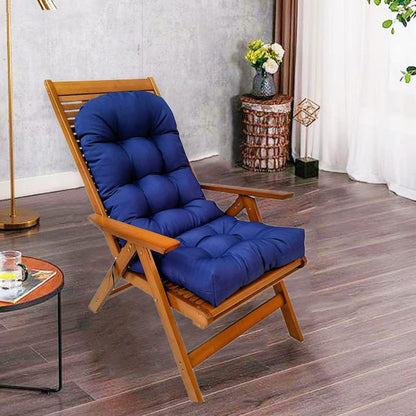 Patio Adirondack Chair Cushion High Back Rocking Chair Seat Pad with Ties Navy