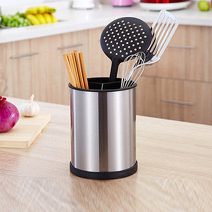 360 Degree Rotating Stainless Steel Kitchen Utensil Holder