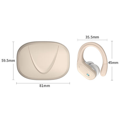 Wireless Earbuds Bluetooth Headphones IPX5 Waterproof Earphones for Workout Running-Beige