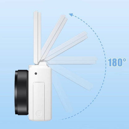 5K Digital Camera WiFi Vlogging Camera with 180 Degree Flip Screen White