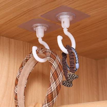 10 Pcs No Drill Ceiling Hooks -White