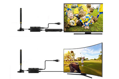 2Pcs Digital TV Antenna Long Range HD TV Antenna HDTV Amplifier Signal Booster