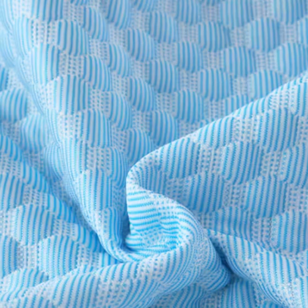 2 Pack 48x74cm Textured Cooling Polyester Pillowcases - Blue