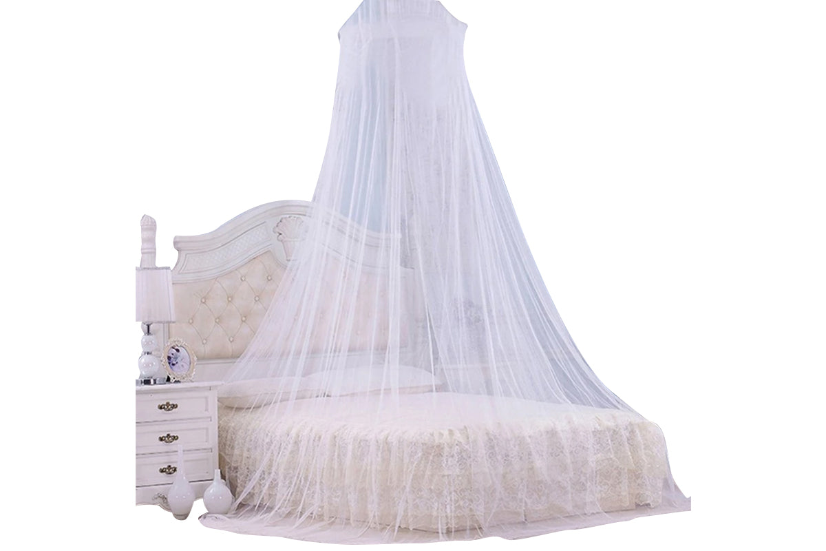 Dome Bed Mosquito Net Canopy for Single Adult Beds White