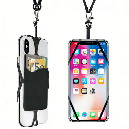 4PCS Universal Cell Phone Lanyard With Adjustable Neck Strap And Card Holder
