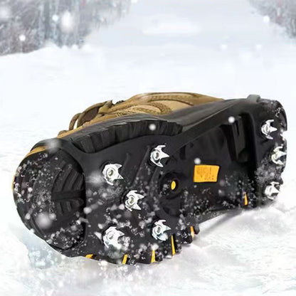 2 Pairs Ice Cleats Traction Crampons Snow Grips with 8 Spikes for Boots Shoes