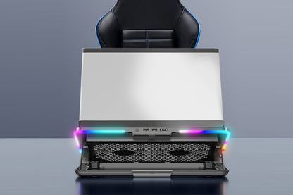 Portable Gaming Laptop Cooling Pad 6 Powerful Fan Table Stand Cooler with Phone Holder