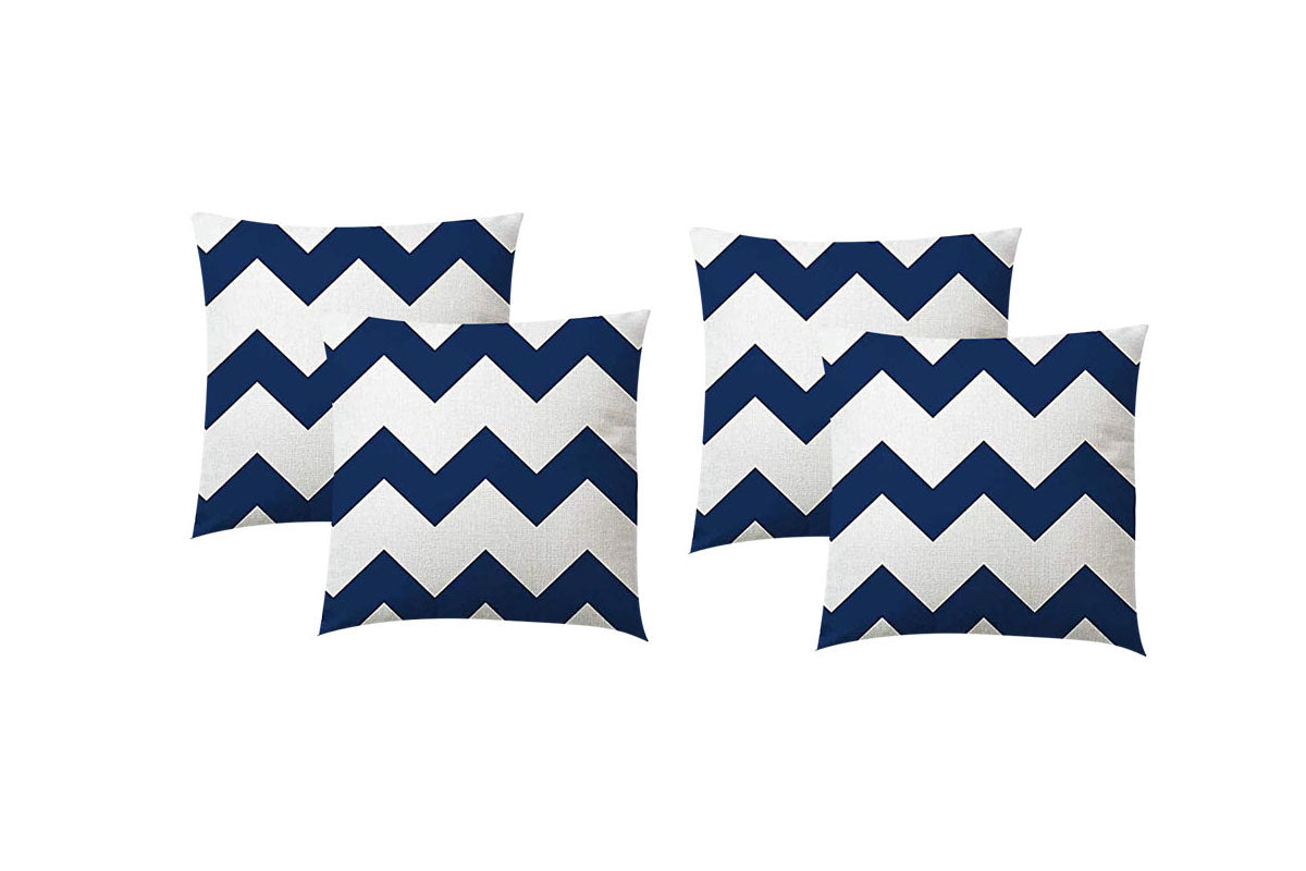 4Pcs 45X45CM Art Linen Square Geometric Design Throw Pillow Case Home Decor Cushion Cover-ST1