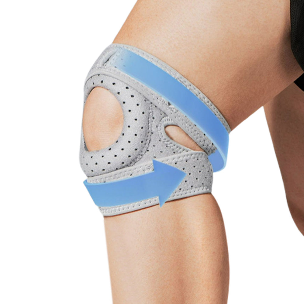 Professional Sports Knee Brace Meniscus Support for Running Hiking Gray