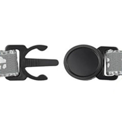 Reflective Pet Collar with Apple AirTag Holder for Cats Kittens Puppies Grey