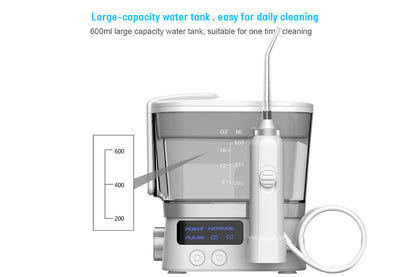 10 Levels Electric Oral Irrigator 600ML Water Flosser Interdental Cleaner