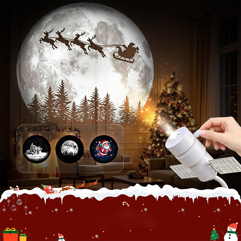 Christmas USB Projector Light with Slides Night Light Projector with 3 Slides