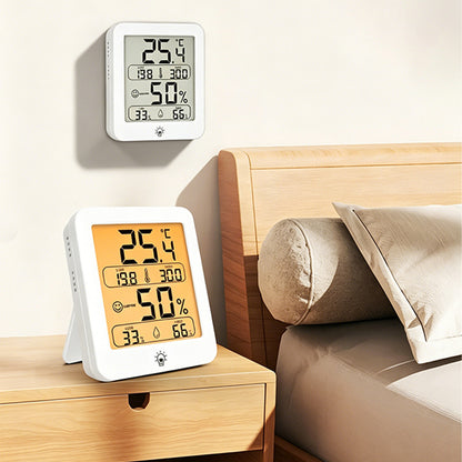 Digital Indoor Thermometer Hygrometer Large LCD Display with Touch Backlight