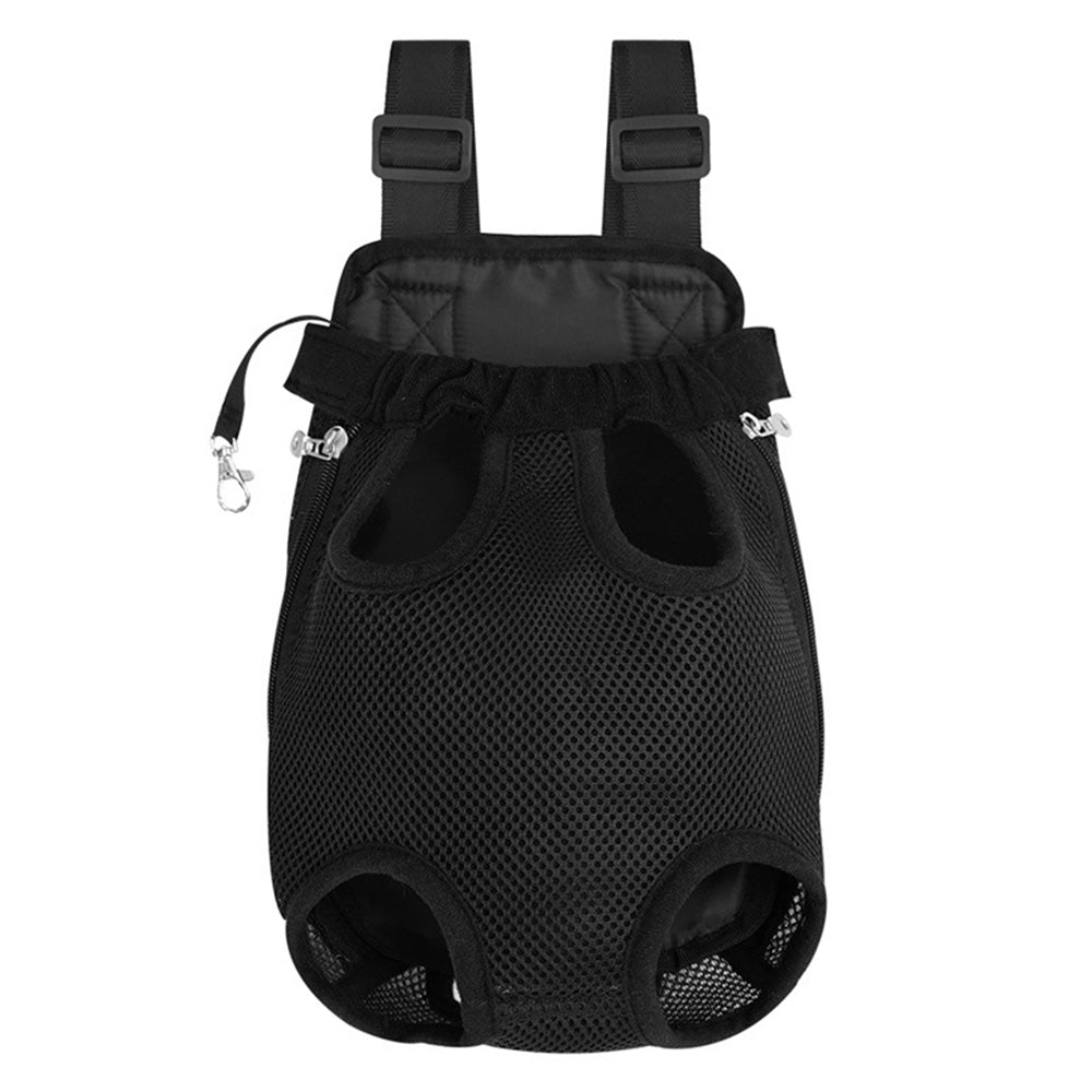 Pet Carrier Backpack for Front and Back Carrying Dogs Cats - Black