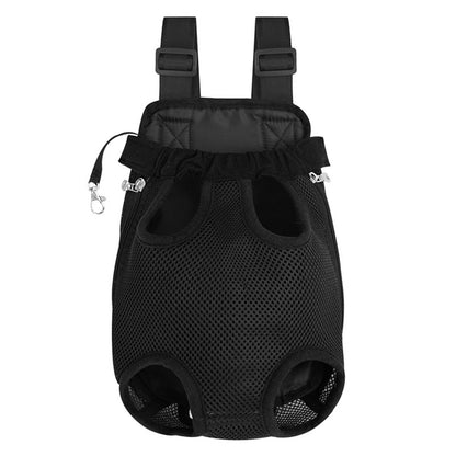 Pet Carrier Backpack for Front and Back Carrying Dogs Cats - Black