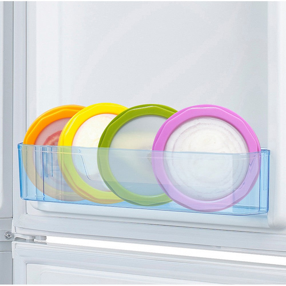 4Pcs Reusable Silicone Containers Set for Avocado Saver and Onion Keeper