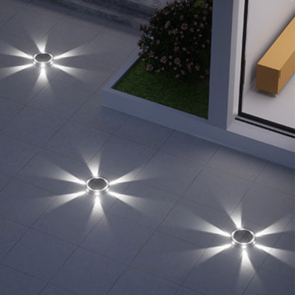 4Pcs Solar Ground Lights Outdoor Bright In-Ground Landscape Lighting Pathway Lawn Patio Yard Deck Decor White Light