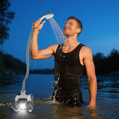 Portable USB Rechargeable Camping Shower Pump for Outdoor RV Travel