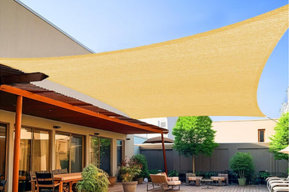 2Pcs Outdoor Sun Shade Cloth Heat Resistant HDPE Sun Shade With Grommets