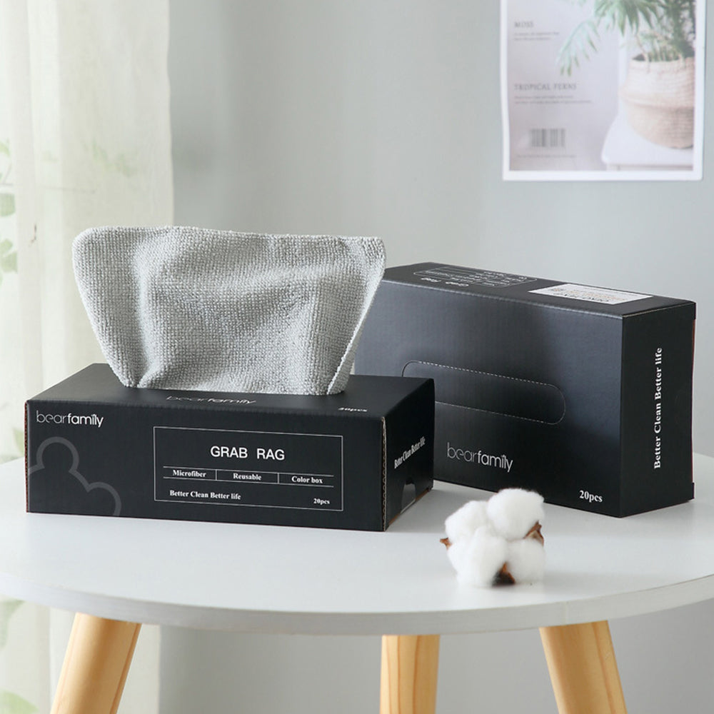 Microfiber Cleaning Cloth with Box Reusable Microfiber Towel for Home Car Cleaning