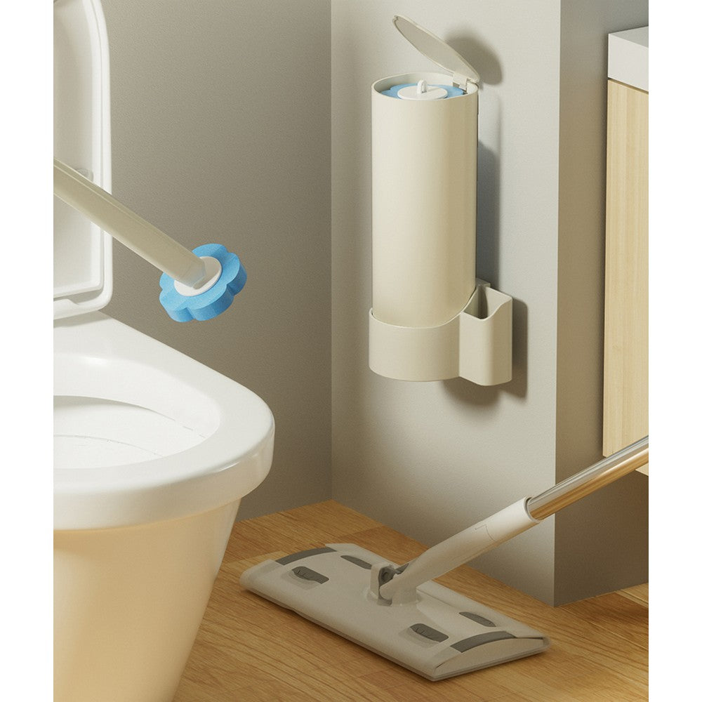 Toilet Bowl Brush and Holder Set Toilet Cleaning System with 24 Refill Heads