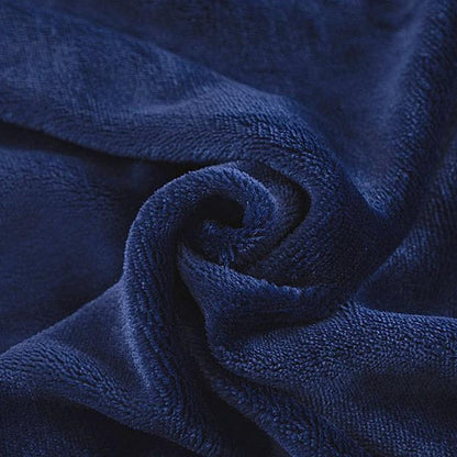 Soft Double-Sided Throw Blanket  Fuzzy Warm Reversible Blanket for Couch Bed Sofa Navy