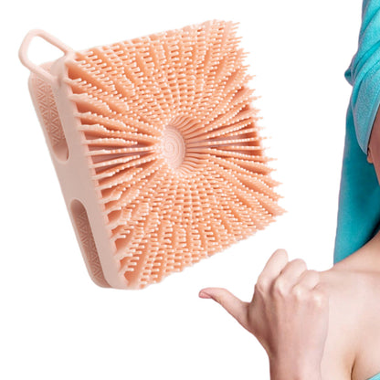 Dual-Sided Silicone Shower Body Brush ââ‚?Soft & Firm Exfoliating Scrubber Pink