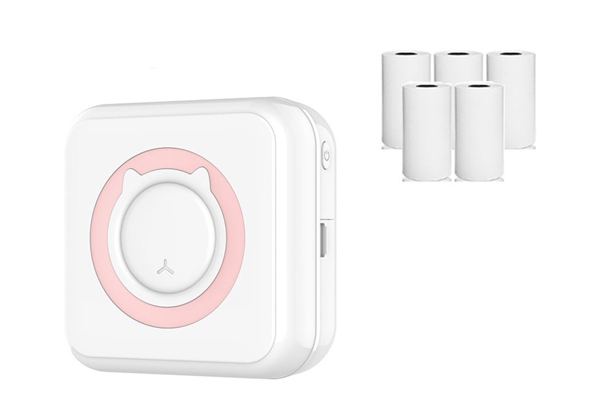 Portable Bluetooth Wireless Mini Printer Heat-Sensitive Print Maker-Pink