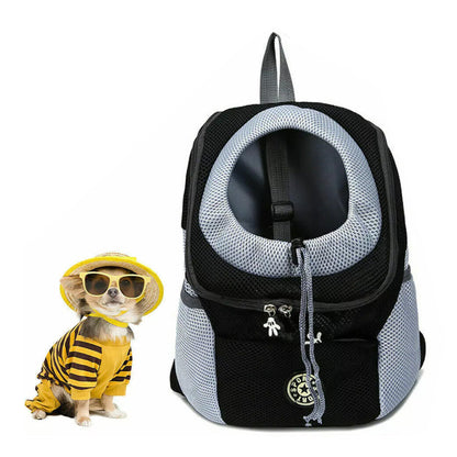 Mesh Pet Carrier Small Dog Cat Backpack for Travel Hiking Camping Black