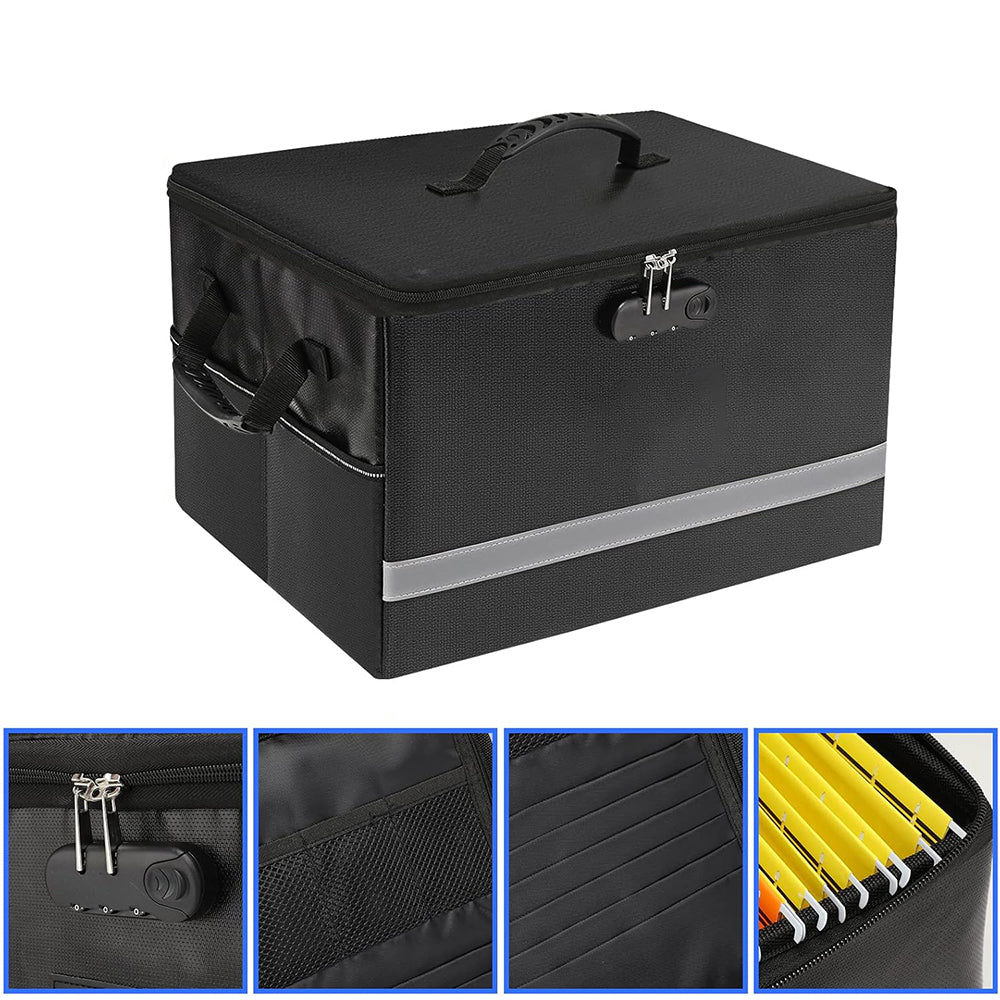 Fireproof Document Box with Combination Lock
