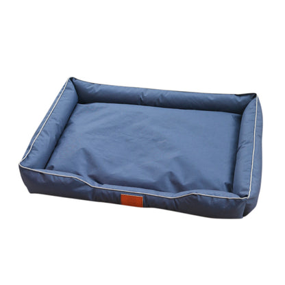 Square Raised Edge Oxford Fabric Sofa Pet Bed - Navy