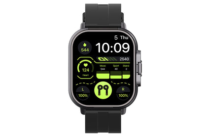 Smart Watch with Earbuds 2 in 1 Smart Call Watch with Bluetooth Headphones 2.01-Inch Heart Rate Sleep Monitoring Fitness Tracker-Black