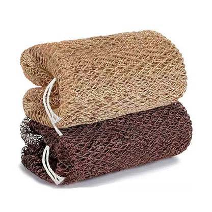 2Pcs African Net Sponge Nylon Bath Scrubber-Khaki