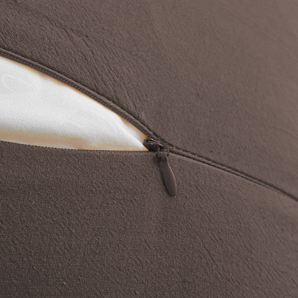 Boho Decorative Throw Pillow Cover with Tassel Trim Farmhouse Fringed Square Cushion Case for Sofa Couch Dark Gray