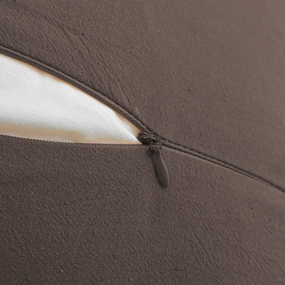 Boho Decorative Throw Pillow Cover with Tassel Trim Farmhouse Fringed Square Cushion Case for Sofa Couch Dark Gray