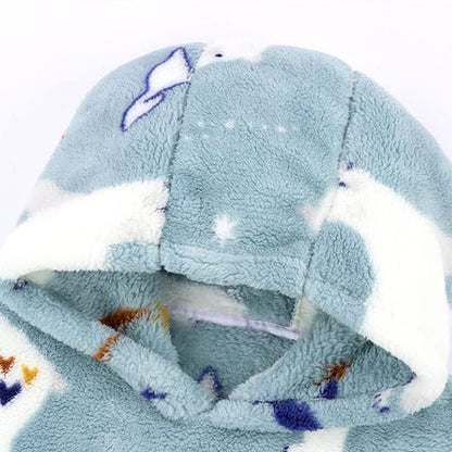 Hooded Blanket Hoodie Ultra Plush Comfy Sweatshirt Fleece-Polar Bear