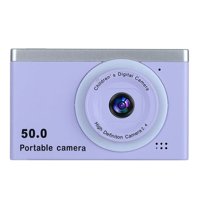 8X Zoom Digital Camera Point And Shoot Camera with 32GB Memory Card for Students Purple