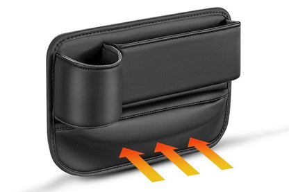 2Pcs Auto Seat Gap Filler Organizer Seat Gap Storage Box with Cup Holders for Phone