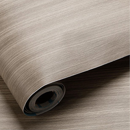 Wood Grain Wallpaper Self Adhesive Decor Wall Paper for Cabinet Drawer Shelf Liner Easy to Clean -Brown