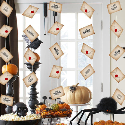 2 Pack Halloween Envelope Hanging Garland for Party Decor
