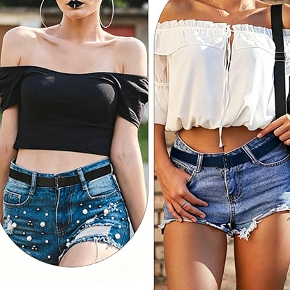 4Pcs Elastic Belt Stretch Invisible Waistband for Women Jeans Pants-Style1