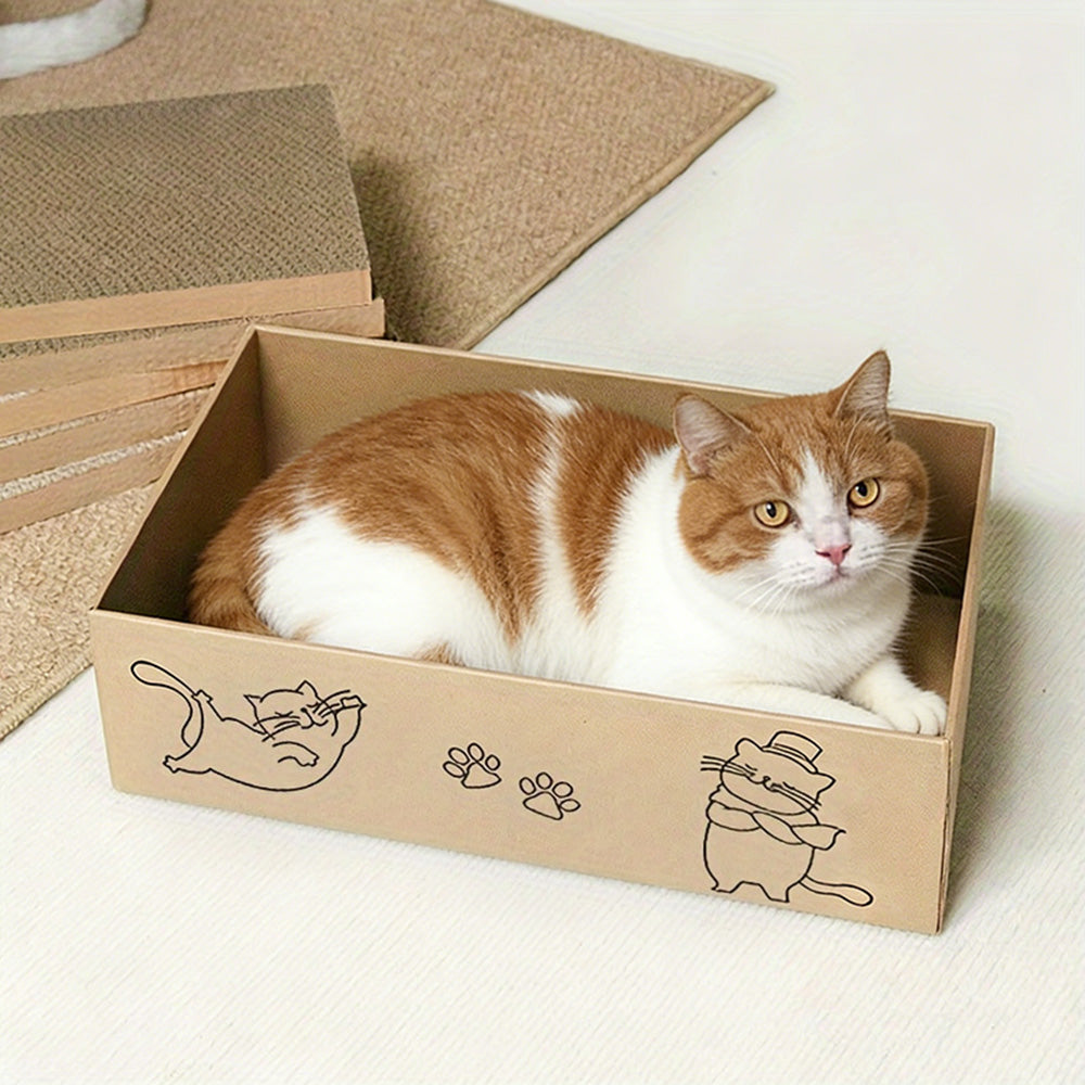 5Pcs Cat Scratcher Cardboard Box Cat Scratching Pad for Indoor Cats and Kitten