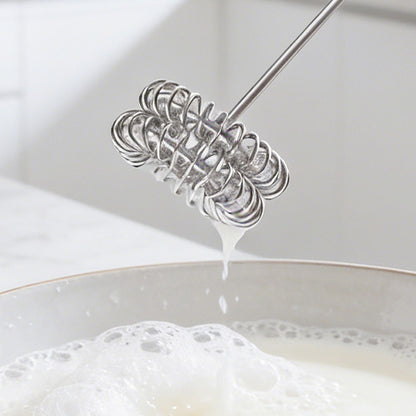 3-Speed Electric Milk Frother with 304 Stainless Steel Whisk-Black