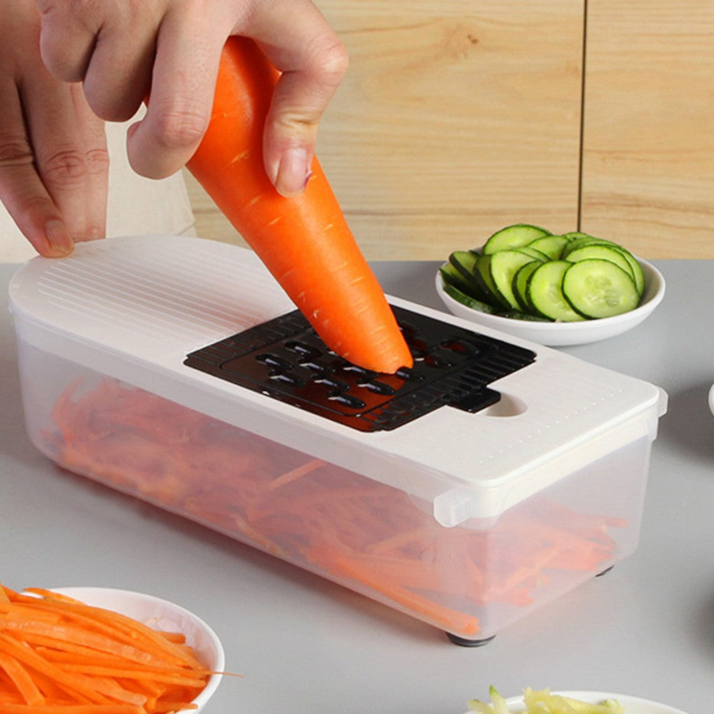 7-In-1 Vegetable Chopper Food Chopper with Container Kitchen Slicer Fruit Cutter